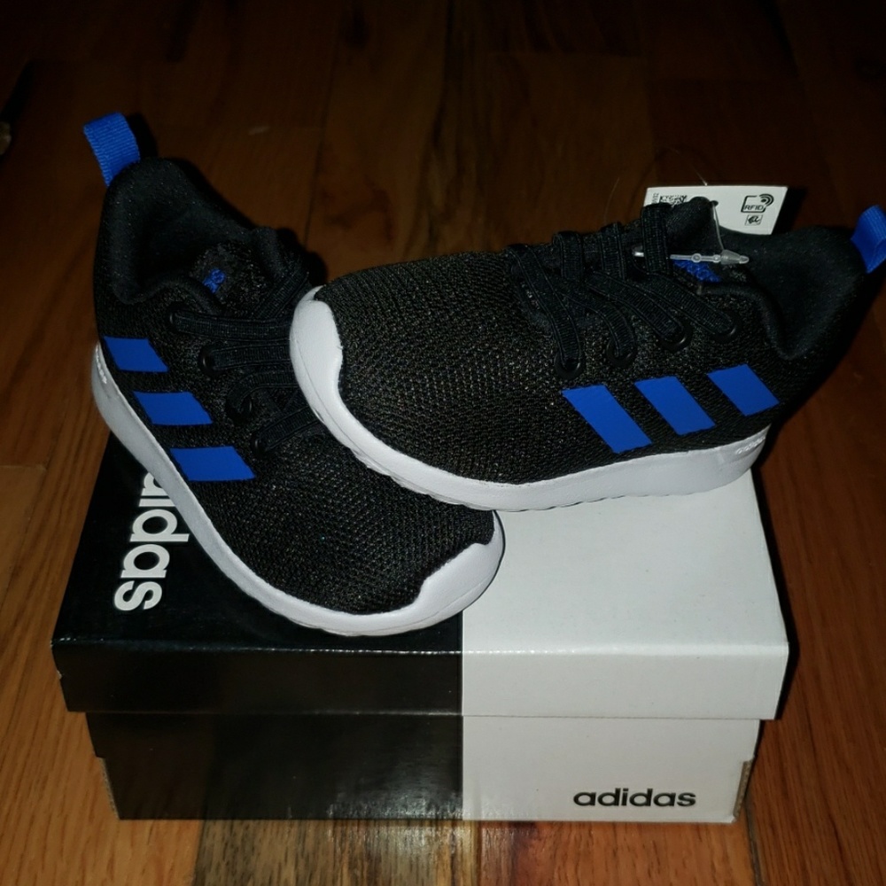 NWT Adidas Lite Racer Black/Blue - Toddler Size 6
